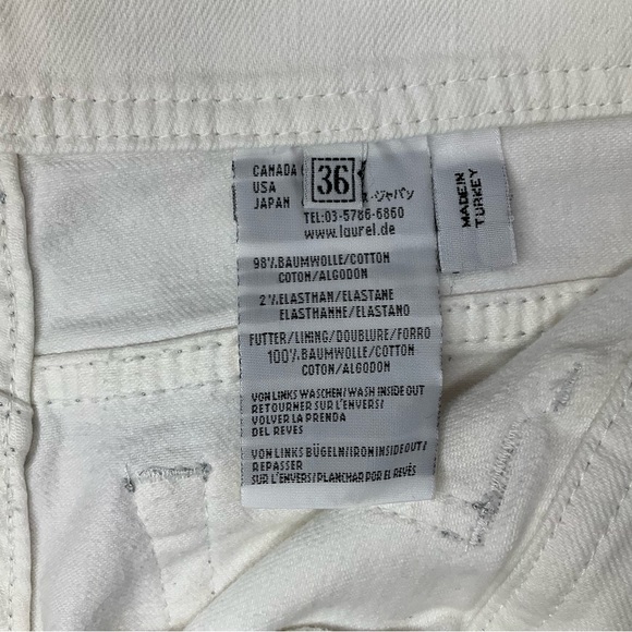 LAURÈL White Straight Leg Jeans - Size 6 (European 36) - Picture 6 of 13